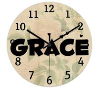 Madcolitote Orologio da parete religioso da 25,4 cm, grande orologio da parete a batteria, con versi della Bibbia, decorazione cristiana, decorazione per soggiorno, regalo per uomo, donna, amico