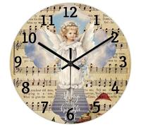 Madcolitote Orologio da parete religioso da 30,5 cm, in legno, a batteria, con scritta in lingua inglese "Always Stay Humble And Kind Jesus Bibbia Verse Decor She Shed Living Room Decor Gift for Man