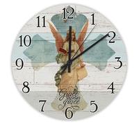 Madcolitote Orologio da parete rotondo con citazione di Gesù, 30,5 cm, funzionamento a batteria, grazia sulla grazia, versi della Bibbia, decorazione cristiana, soggiorno, camera da letto, cucina