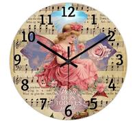 Madcolitote Orologio decorativo rotondo con versi biblici cristiani, funzionamento a batteria, 38 cm, Para Dios, orologio da parete per la casa, per camera da letto, soggiorno, cucina, scuola, aula