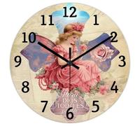 Madcolitote Para Dios Posible Orologio da parete in legno con dedica della Bibbia, 25,4 cm, funzionamento a batteria, silenzioso, decorazione religiosa per soggiorno, camera da letto, ufficio