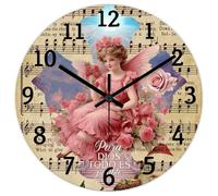 Madcolitote Para Dios Posible Orologio da parete in legno con dedica della Bibbia, grande orologio da parete a batteria, 25,4 cm, silenzioso, con citazione di Gesù, decorazione per soggiorno, camera
