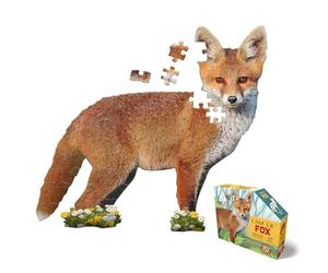 Madd Capp 884001, Puzzle shapepuzzle Junior, contorno volpe, 100 pezzi XL, per adulti e bambini dai 5 anni in su
