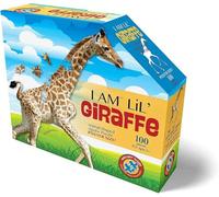 Madd Capp 884002 - Puzzle a forma di animale junior giraffa, 100 pezzi, per bambini e adulti, multicolore