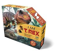 e11even, LLC Madd CAPP Puzzles Jr. - I AM T-Rex - 100 Pieces - Animal Shaped Jig