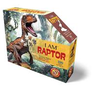 MADD 884016 Shape Junior Contour Puzzle Velociraptor 100 Pieces