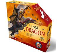 Madd Capp: I Am Dragon - 1000 Piece Dragon Shaped Jigsaw Puzzle, 41x20 Finished