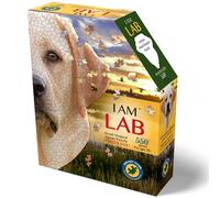 Madd Capp: I Am Lab - 550 Piece Dog Shaped Jigsaw Puzzle, 28x30 Finished Size, I