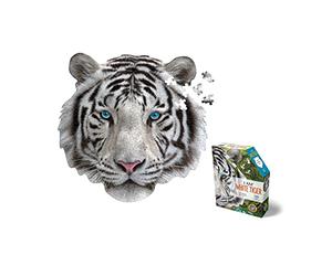 Madd Capp Shape Puzzle con tigre bianca, 300 pezzi, per adulti e bambini