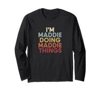 Maddie Name Maddie Personalized Name First Given Maglia a Manica