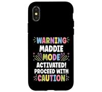 MADDIE Personalized Name Funny Cute Custom MADDIE Name Custodia per iPhone X/XS