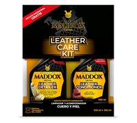 Maddox Detail - Leather Care Kit 500ml | Detergente e Condizionatore per Cuoio e Pelle | Include Microfibra | Kit Detergente per Tappezzeria Auto