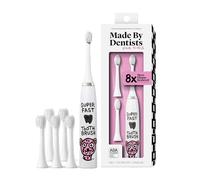 Made by Dentists Spazzolino elettrico per bambini - Spazzolino vibrante ricaricabile con timer, include 6 testine di ricambio, pulisce delicatamente i denti, per ragazze e ragazzi, bambini e bambini