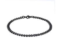 Made by Nami Bracciale in acciaio inox con chiusura a moschettone, di alta qualità, sobrio bracciale da uomo, diverse misure e antiruggine, regalo di compleanno per uomini, 22 cm, Acciaio inossidabile