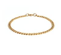 Made by Nami Bracciale Uomo Acciaio Inossidabile Catena Cuban Link Oro Argento 18-22cm