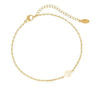 Made by Nami Cavigliera da donna in acciaio inox, impermeabile, con perle, lunghezza 21,5 cm, con catena regolabile da 6,1 cm, ideale come gioiello da surfista o bohémien, 27.0 Zentimeter, Acciaio