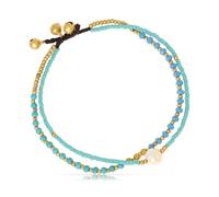 Made by Nami Cavigliera da surfista con perle da donna e ragazza - Handmade Festival & Spiaggia Accessori - Cavigliera Goa Hippie - Cavigliera Colorato Orientale, [23-24 cm], Cotone