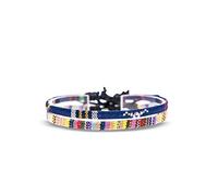 Made by Nami Cavigliera Tessuto Impermeabile Donna Uomo Set 2 Regolabile Boho Braccialetti Cotone Surf Festival