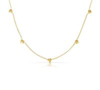 Made by Nami Collana a forma di cuore in oro da donna, regolabile, 40 + 5 cm, resistente all'acqua