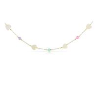 Made by Nami Collana da donna in oro con perle e cuori, madreperla e acciaio inox chirurgico, 45 cm, regalo per donne, gioielli impermeabili