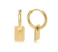 Made By Nami Set di orecchini da appendere con ciondolo Evil Eye in argento o oro, in acciaio chirurgico ipoallergenico e impermeabile, stile boho, gioielli minimalisti, Klein, Acciaio inossidabile