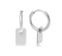 Made By Nami Set di orecchini da appendere con ciondolo Evil Eye in argento o oro, in acciaio chirurgico ipoallergenico e impermeabile, stile boho, gioielli minimalisti, Klein, Acciaio inossidabile