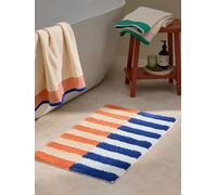 MADE. COM Tappetino da bagno in cotone MADE. COM Etly A righe 100% arancione