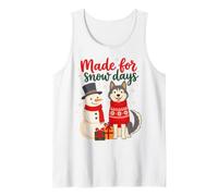 Made for Snow Days Husky Snowman Christmas Winter Canotta