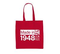 Made IN 1948 Tutti British Parts Bandiera - Tela Borsa - 76th Regalo Compleanno