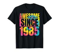 Made In 1985 38 Year Of Being Awesome 38 Birthday Tie Dye Maglietta