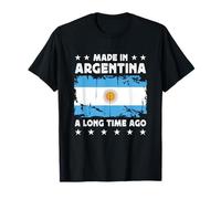 Made in Argentina a Long Time Ago Argentinian Argentina Flag Maglietta