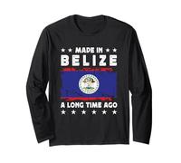 Made in Belize a Long Time Ago Proud Belizean Belize Flag Maglia a Manica
