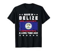 Made in Belize a Long Time Ago Proud Belizean Belize Flag Maglietta