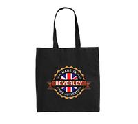 Made IN Beverley 100% Autentico - Borsa Tote IN Tela - Nato IN Hometown Personal