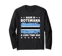 Made in Botswana a Long Time Ago Motswana Botswana Flag Maglia a Manica