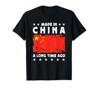 Made in China a Long Time Ago Proud Chinese China Flag Maglietta