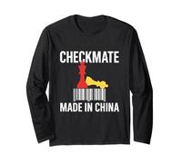 Made in China Checkmate Sarcastico Strategia politica Umorismo Maglia a Manica