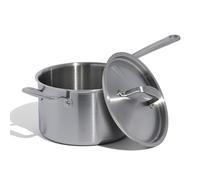 Made In Cookware - 4 Quarti Casseruola in acciaio inossidabile con coperchio - Prodotto in Italia - Pentola per salse rivestita in acciaio inossidabile a 5 strati - Pentole professionali