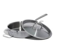 Made In Cookware - Padella per sauté in acciaio inossidabile da 3,5 Quarti - Prodotto in Italia - Rivestimento in acciaio inossidabile a 5 strati - Pentole professionali - Compatibile con induzione