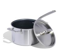 Made In Cookware - Pentola Antiaderente da 4 Quarti con Coperchio - Prodotto in Italia - Pentola Antiaderente Rivestita in Acciaio Inossidabile a 5 Strati - Pentole Professionali