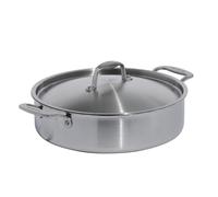 Made In Cookware - Pentola Rondeau in Acciaio Inossidabile da 6 Quarti con Coperchio - Prodotto in Italia - Rivestimento Inossidabile a 5 Strati - Pentole Professionali - Compatibile con Induzione