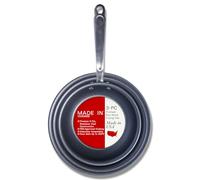 Made In Cookware - Set di Padelle Antiaderenti da 3 Pezzi (Include 20,32/25,4/30,48 cm) - Prodotto in Italia - Rivestimento in Acciaio Inossidabile a 5 Strati - Pentole Professionali - (Grafite)