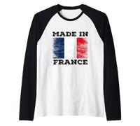 Made in France with French Flag Novelty Graphic Cool Designs Maglia con Maniche Raglan