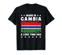 Made in Gambia a Long Time Ago Proud Gambian Gambia Flag Maglietta