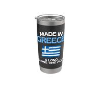 Made In Greece A Long Time Ago Divertente Compleanno Greco Bicchiere termico in acciaio inox doppia parete