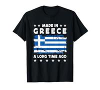 Made in Greece a Long Time Ago Proud Greek Greece Flag Maglietta