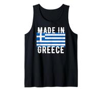 Made in Greece Bandiera Greca Retro Vintage Canotta