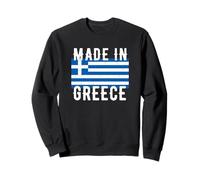 Made in Greece Bandiera Greca Retro Vintage Felpa