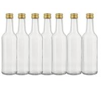 made in home - Bottiglie di vetro vuote da 100 ml Futura Flacone da 100 ml + tappi dorati da 18/12,5 mm, bottiglie liquori, aceto (30)