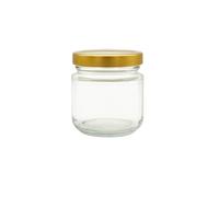 made in home - Mini barattoli da 100 ml, vasetti per conserve, spezie, con tappo a vite, coperchio dorato, bicchieri da prova, barattoli per marmellata, piccoli barattoli di miele, bicchieri rotondi